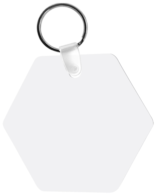 Key Chain - Hexagon - Aluminium 57 x 65mm