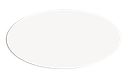 Name Badge - Oval - Aluminium Gloss White 38 x 76mm