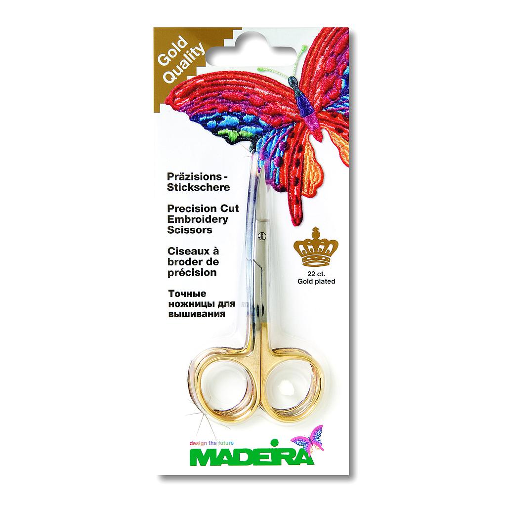 Scissors Double Curved 4" Gold Plated 9478