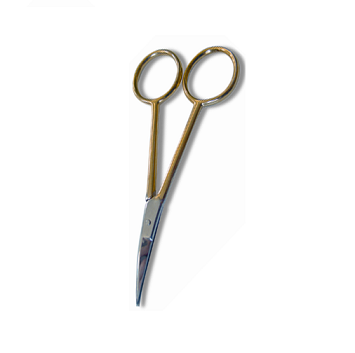 Scissors Curved 4" Gold Plated 9476