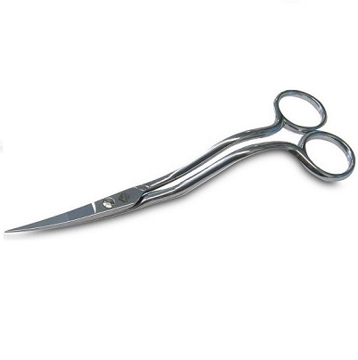 Scissors Double Curved 5" Chrome Plated 9491